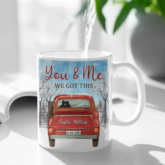 Tasse de couple personnalisée pour la Saint-Valentin - Toi et moi, nous avons eu ce camion de saison d'hiver