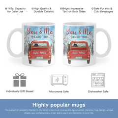 Tasse de couple personnalisée pour la Saint-Valentin - Toi et moi, nous avons eu ce camion de saison d'hiver