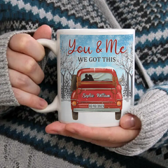 Tasse de couple personnalisée pour la Saint-Valentin - Toi et moi, nous avons eu ce camion de saison d'hiver