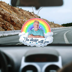 Photo personnalisée Cintre de voiture en acrylique personnalisé - Dans la mémoire aimante - Cadeau commémoratif pour animal de compagnie, famille, amis