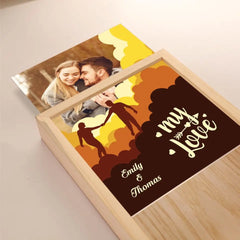 Photo personnalisée Love You - Boîte à lumière à cadre personnalisé pour couple