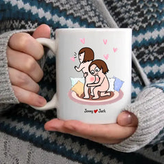 Je t'adore Mug personnalisé - Cadeau couple, Cadeau Saint Valentin