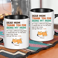 Bite On Butt, Tasse en céramique photo personnalisée personnalisée - Cadeau pour les amoureux des chiens