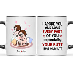 Mug coloré personnalisé Je t'aime - Cadeau couple, Cadeau Saint Valentin