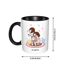 Mug coloré personnalisé Je t'aime - Cadeau couple, Cadeau Saint Valentin