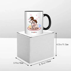 Mug coloré personnalisé Je t'aime - Cadeau couple, Cadeau Saint Valentin