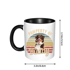 Photo personnalisée Pawperty de – Cadeau pour les amoureux des chiens – Tasse personnalisée