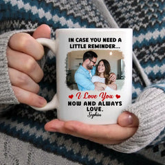 Tasse personnalisée – Photo personnalisée au cas où vous auriez besoin d'un petit rappel