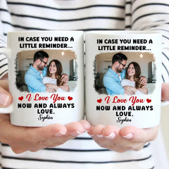 Tasse personnalisée – Photo personnalisée au cas où vous auriez besoin d'un petit rappel