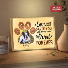 Boîte à cadre photo personnalisée – Mémorial pour chien, vous auriez vécu pour toujours