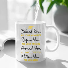 Remise des diplômes derrière vous tous vos souvenirs - Tasse photo personnalisée