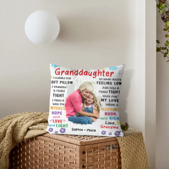Cadeau personnalisé d’oreiller photo personnalisé pour petite-fille