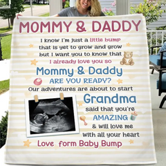 Photo personnalisée Maman Papa Êtes-vous prêt - Couverture personnalisée personnalisée pour la famille - Cadeau de baby shower, Cadeau pour la première maman, premier papa