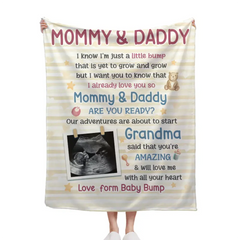 Photo personnalisée Maman Papa Êtes-vous prêt - Couverture personnalisée personnalisée pour la famille - Cadeau de baby shower, Cadeau pour la première maman, premier papa