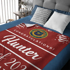 Couverture personnalisée avec logo de l’école de remise des diplômes, classe universitaire de 2024