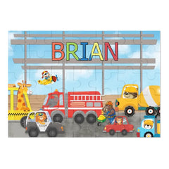 Puzzle de voiture de ville d'animaux personnalisés pour les tout-petits, 35 pièces/70 pièces