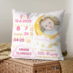 Oreiller cadeau pour nouveau-né, annonce de naissance, taie d'oreiller