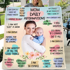 Couverture photo personnalisée maman et fille - Affirmations quotidiennes de maman