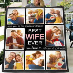 Livraison gratuite✈️Couvertures familiales personnalisées avec photo du meilleur papa maman de tous les temps