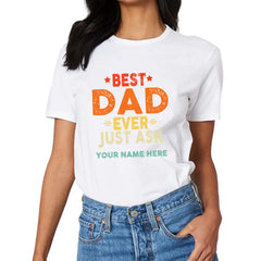 Chemise personnalisée Best Dad Ever Just Ask Kids Name, cadeau de fête des pères pour lui