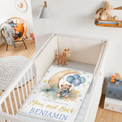 Livraison gratuite✈️Couverture de ballon ours personnalisée, nom personnalisé