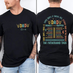 T-shirt Fatherhood Tour, Parfois je le rock Parfois, ça me berce