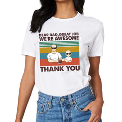 T-shirt personnalisé personnalisé - Cher papa grand-père Excellent travail, nous sommes géniaux Merci - Cadeau pour père