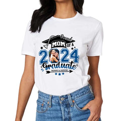 Graduation Mom Pride - Cadeaux pour maman - Photo personnalisée T-shirt personnalisé