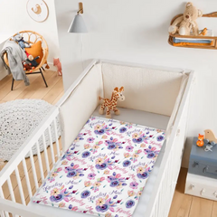 Livraison gratuite✈️Couverture personnalisée avec nom floral violet