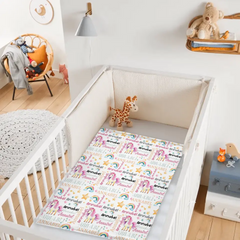 Unicorn Pattern Name Custom Blanket For Boys Girls Babies