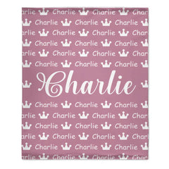Personalized Crown Name Blanket for Kids