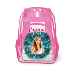 Personalized Name Customization Multi-Photo Custom Clear Backpack - School Season Gifts