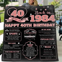 40th/50th Birthday Gifts for Women Blanket, Novelty Gifts