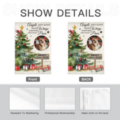 Christmas Custom Pet Memorial Garden Decorations - Personalized Pet Photos and Names Christmas Themed Garden Flags -  Gifts For Pet Owners