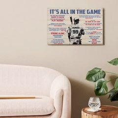 Custom Baseball Poster Art - Personalized Name, Number & Gender, Classic Color Baseball Canvas, Gift for Baseball Players & Fans