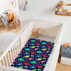 Glow in Dark Cartoon Dinosaur Blanket - Gift For Kids Who Love Dinosaurs!