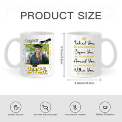 Remise des diplômes derrière vous tous vos souvenirs - Tasse photo personnalisée