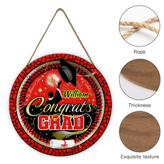 Personalized Graduation Door Sign - Custom Congrats Grad Name Plaque, Perfect Graduation Gift & Party Decor