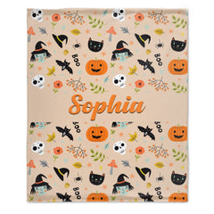 Personalized Custom Name Halloween Blanket