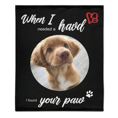 Dog Memorial - Personalized Photo Flannel Blanket