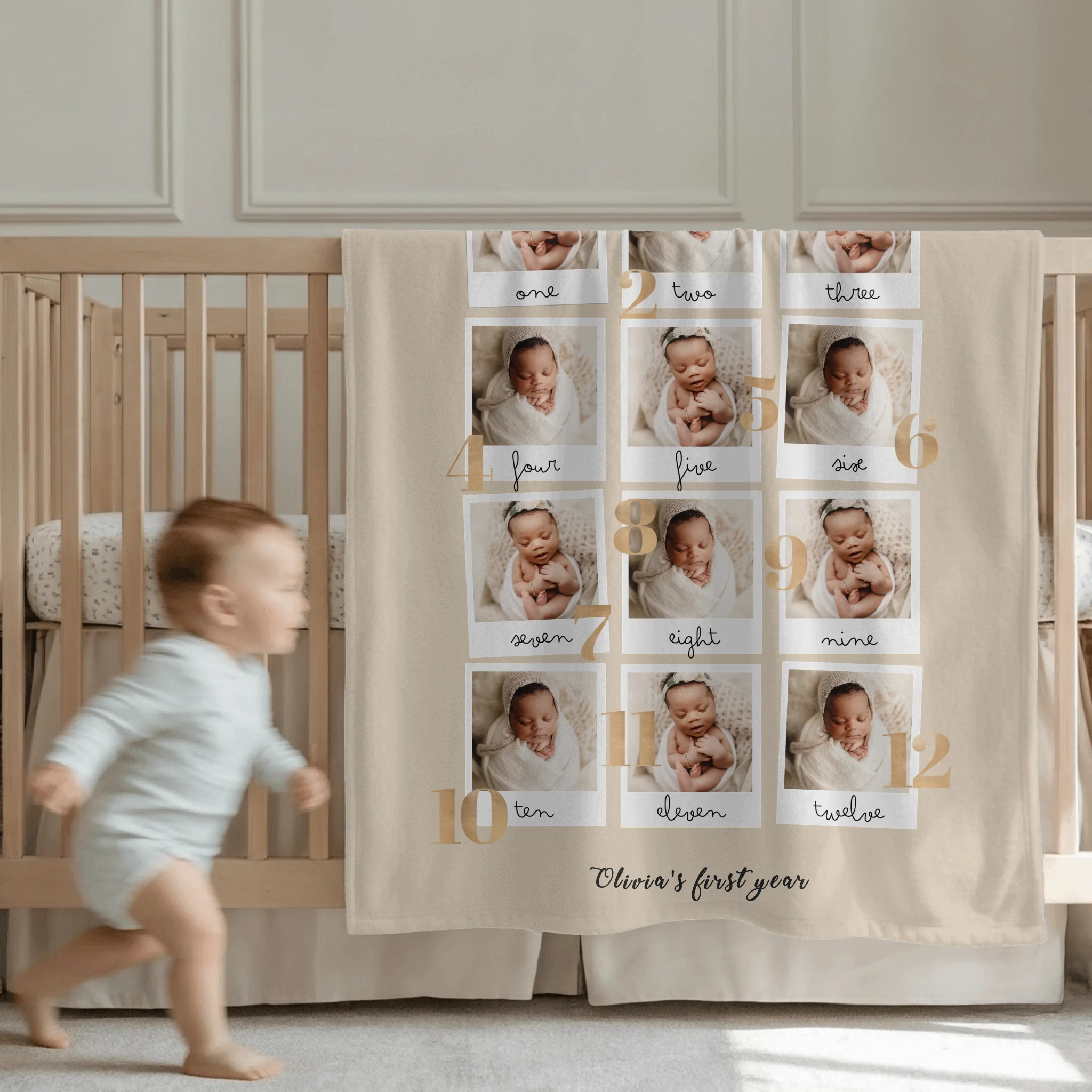 Crib blanket mockup