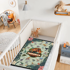 Personalized Dinosaur Educational Blanket – Custom Educational Blanket – Gift for Kids - SDG