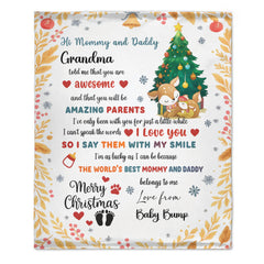 Baby Dear We Love You Custom Blanket – Personalized Names - A Gift For Baby, Kids, Children