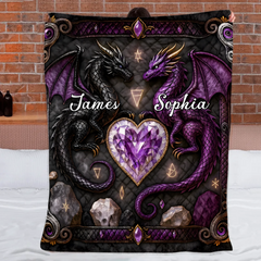 You & Me We Got This Custom Blanket – Personalized Name – Gift for Couples, Dragon Lovers