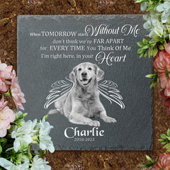Cadeaux photo personnalisés pour chiens avec pierres tombales pour animaux de compagnie