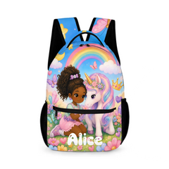 Black Girl Unicorn Custom Backpack