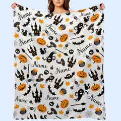 Halloween Name Personalized Custom Blanket