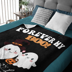 Personalized Name Custom Blanket-Cute Halloween Ghost
