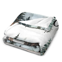 Personalized Baby Blanket Gift - Toddler Blanket, Forest Decor, Toddler Birthday Gift - Woodland Theme Adventure Awaits