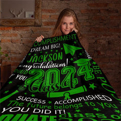 Classe de 2024 Nom personnalisé Graduation Couverture-Graduation Cadeau